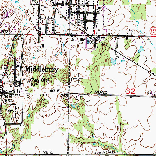 Topographic Map of Township of Harrison, IN