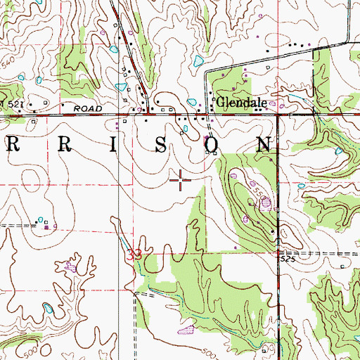 Topographic Map of Township of Harrison, IN