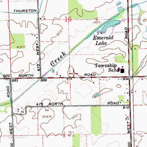 Topographic Map of Township of Harrison, IN