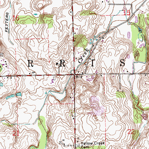 Topographic Map of Township of Harrison, IN