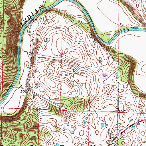 Topographic Map of Township of Harrison, IN