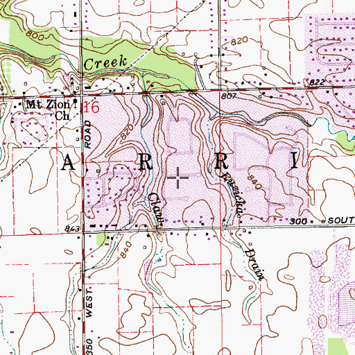 Topographic Map of Township of Harrison, IN
