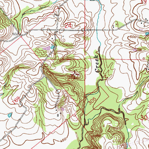 Topographic Map of Township of Harrison, IN