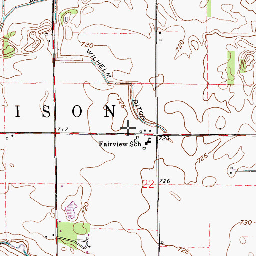 Topographic Map of Township of Harrison, IN