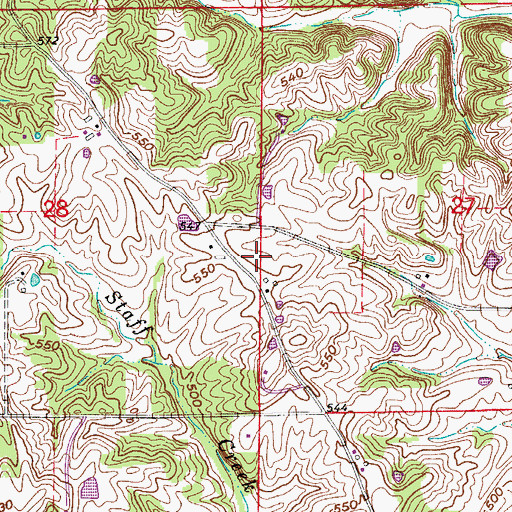 Topographic Map of Township of Harrison, IN
