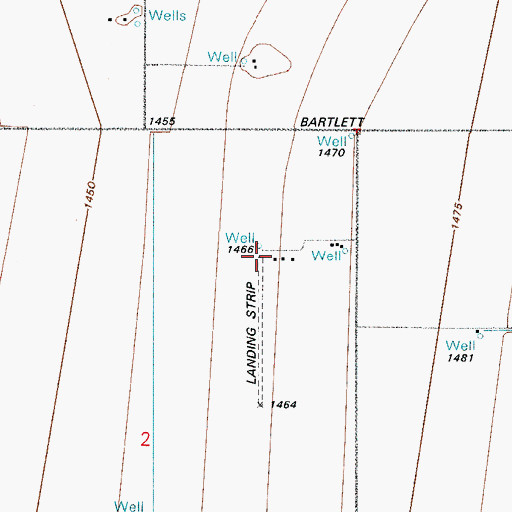 Topographic Map of Sarita Airport, AZ