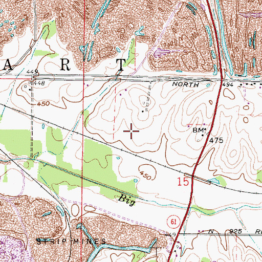 Topographic Map of Township of Hart, IN