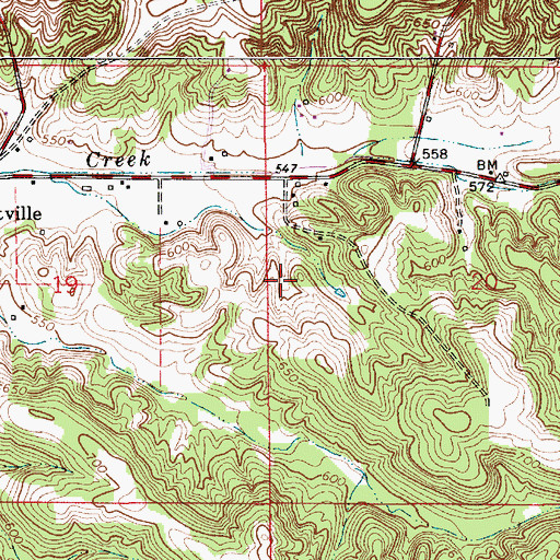 Topographic Map of Township of Highland, IN