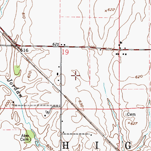 Topographic Map of Township of Highland, IN
