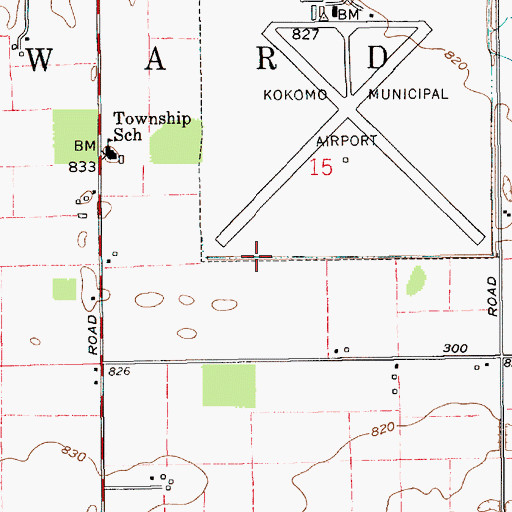 Topographic Map of Township of Howard, IN