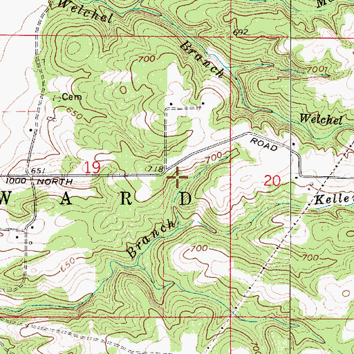 Topographic Map of Township of Howard, IN