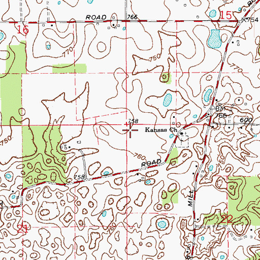 Topographic Map of Township of Howard, IN