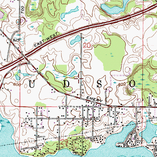 Topographic Map of Township of Hudson, IN