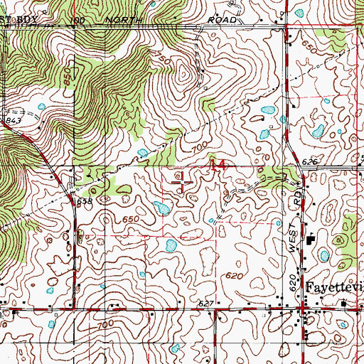 Topographic Map of Township of Indian Creek, IN