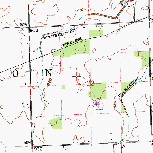 Topographic Map of Township of Jackson, IN