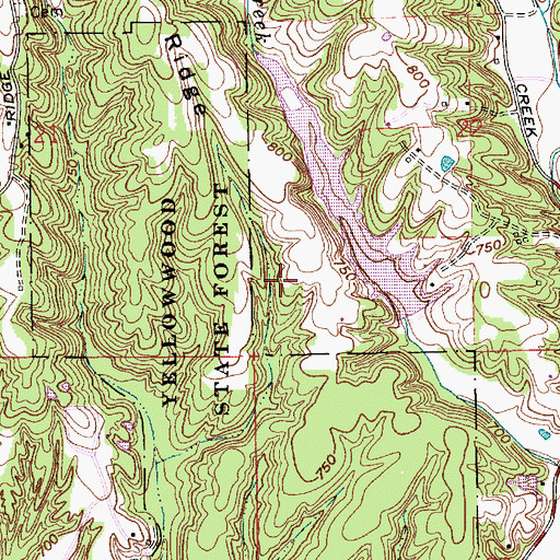 Topographic Map of Township of Jackson, IN