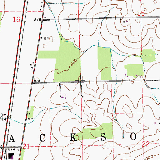 Topographic Map of Township of Jackson, IN