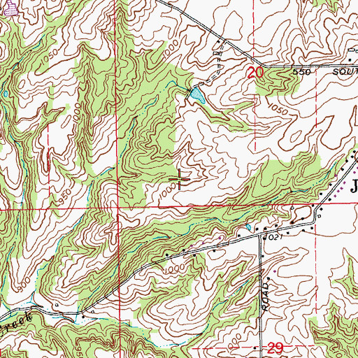 Topographic Map of Township of Jackson, IN