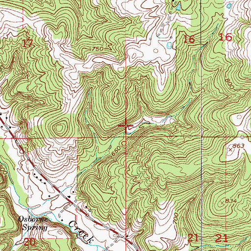 Topographic Map of Township of Jackson, IN