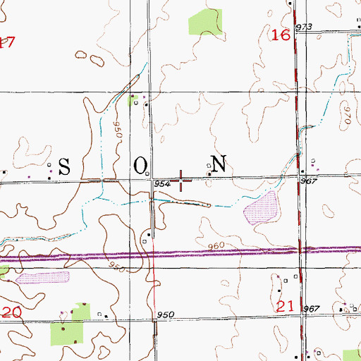 Topographic Map of Township of Jackson, IN