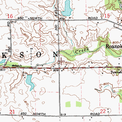 Topographic Map of Township of Jackson, IN
