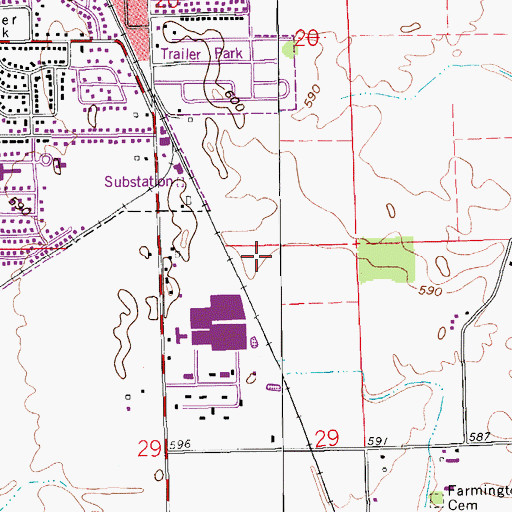 Topographic Map of Township of Jackson, IN