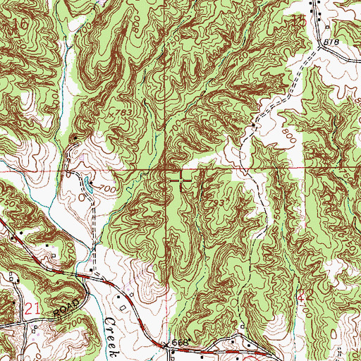 Topographic Map of Township of Jackson, IN