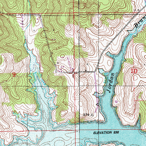 Topographic Map of Township of Jackson, IN