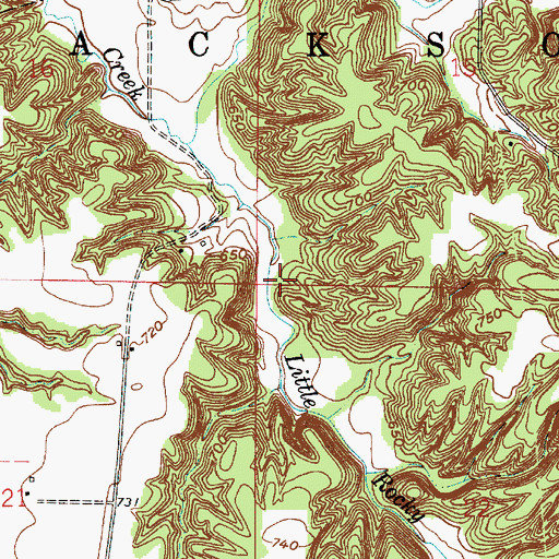 Topographic Map of Township of Jackson, IN