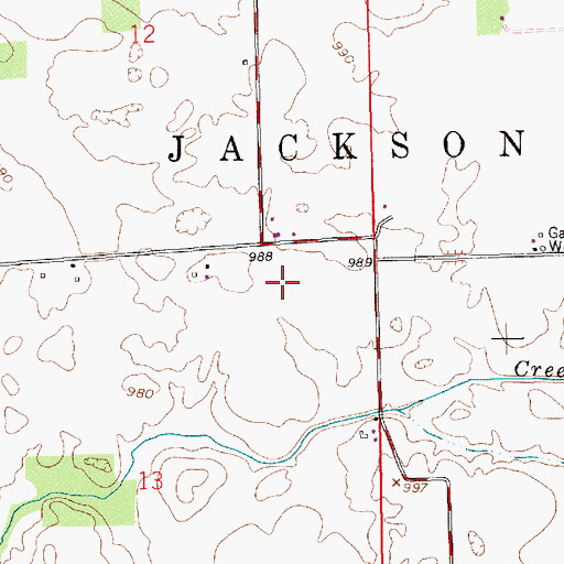 Topographic Map of Township of Jackson, IN
