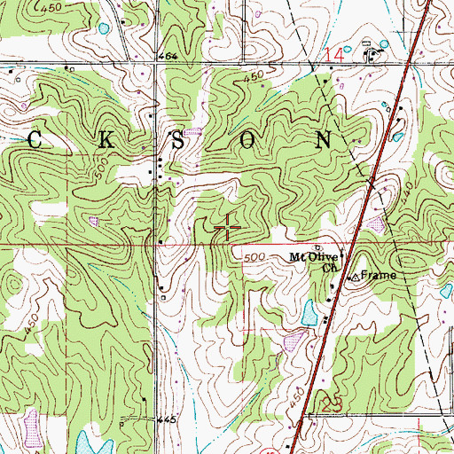 Topographic Map of Township of Jackson, IN