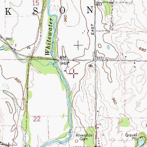 Topographic Map of Township of Jackson, IN
