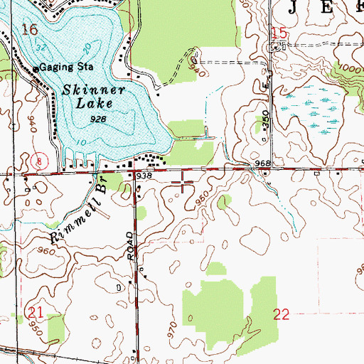 Topographic Map of Township of Jefferson, IN