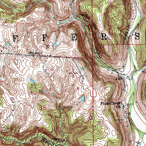 Topographic Map of Township of Jefferson, IN