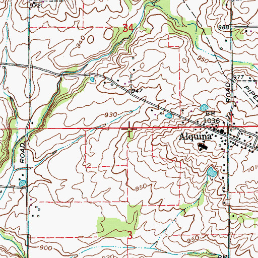 Topographic Map of Township of Jennings, IN