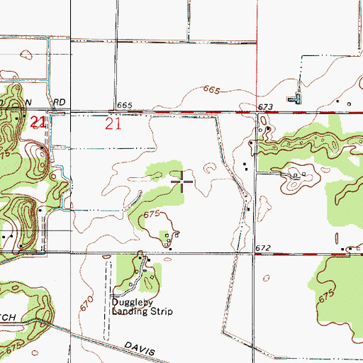 Topographic Map of Township of Kankakee, IN
