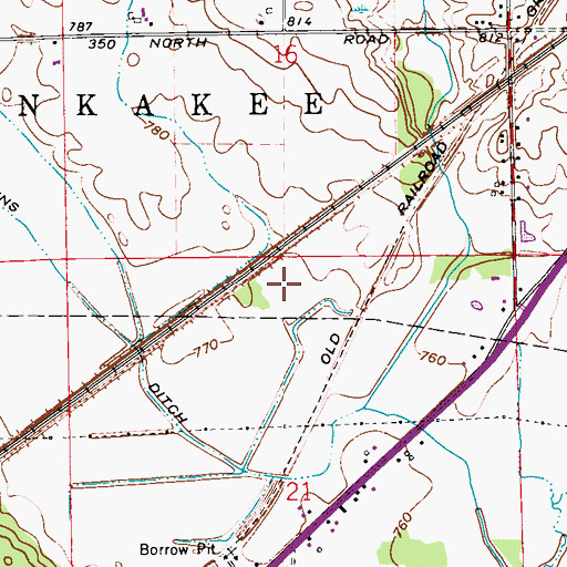 Topographic Map of Township of Kankakee, IN