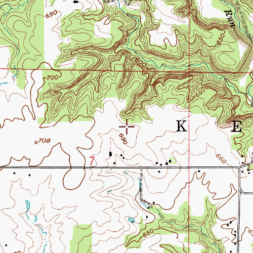 Topographic Map of Township of Kent, IN