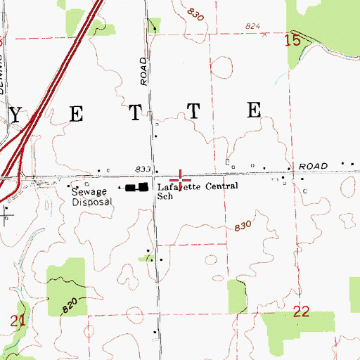 Topographic Map of Township of Lafayette, IN