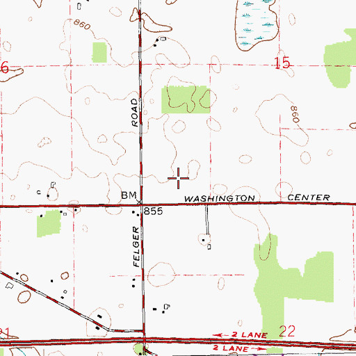 Topographic Map of Township of Lake, IN