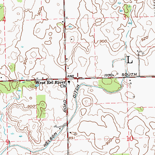 Topographic Map of Township of Lake, IN