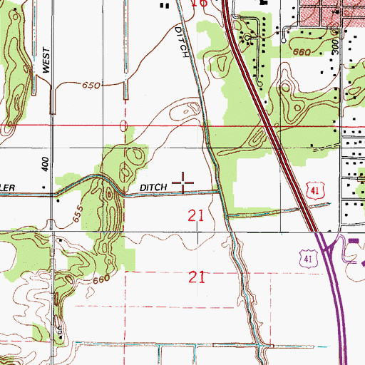 Topographic Map of Township of Lake, IN