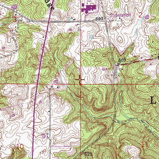 Topographic Map of Township of Leopold, IN
