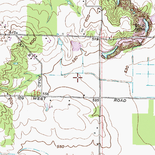 Topographic Map of Township of Lewis, IN