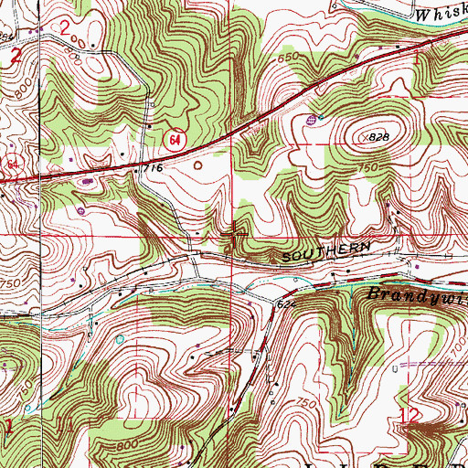 Topographic Map of Township of Liberty, IN