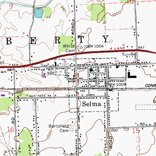 Topographic Map of Township of Liberty, IN