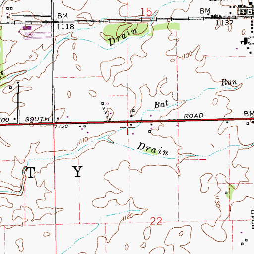 Topographic Map of Township of Liberty, IN