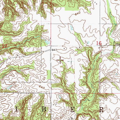 Topographic Map of Township of Liberty, IN