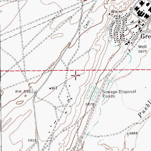 Topographic Map of Greasewood Airport (historical), AZ