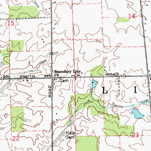 Topographic Map of Township of Liberty, IN
